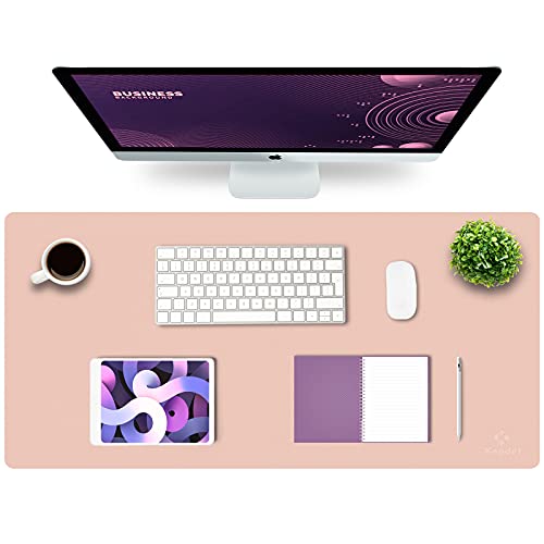 Knodel Tappetino Scrivania, Sottomano Scrivania, 90Cm X 43Cm In Similpelle Pu, Tappetino Per Laptop, Copri Scrivania, Doppia Facciata (Rosa)