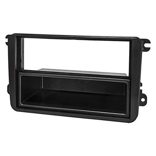 Tomzz Audio 2457-005 Lunetta Radio Adatta Per Vw Golf 5 6 V Vi Plus, Touran, Passat 3C, Caddy, Eos, Skoda Octavia, Nero