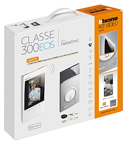 Bticino 363925 Kit Video Vivavoce Connesso Classe 300Eos Bianco + Linea 3000