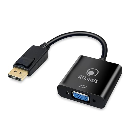 Atlantis A04-Dp_Vgdia Adattatore Da Display Port (Dp) A Vga, 1080P 60 Hz, Per Pc E Notebook. Per Connettere Un Pc/Notebook Con Uscita Display Port A M