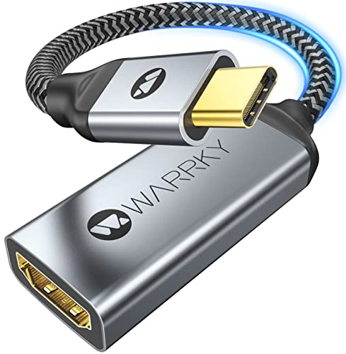 Warrky Adattatore Da Usb C A Hdmi 4K, [Spine Placcate In Oro] Adattatore Hdmi A Usb C, Compatibile Con Thunderbolt 3/4, Macbook Pro, Macbook Air, Ipad