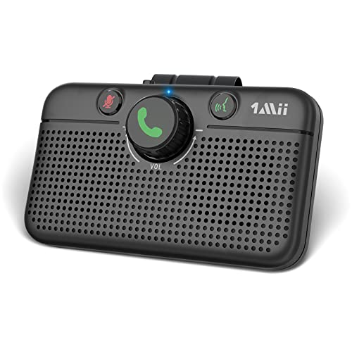 1Mii Kit Vivavoce Per Auto Bluetooth 5.3 Con Siri Assistente Comandi Vocali Di Google Altoparlante, Per Chiamate Viva Voce, Gps, Connessione Automatic