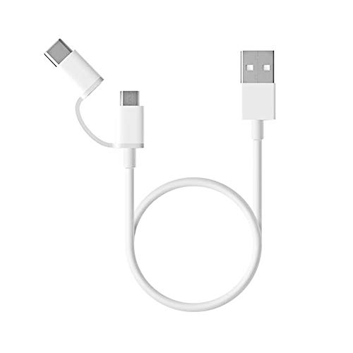 Mi 2-In-1 Usb Cable Micro Usb To Type C (30Cm) White 15304