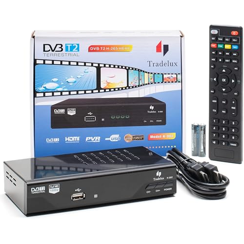 Decoder Dvb T2 Ricevitore Digitale Terrestre 2024 Mpeg 4 Full Hd 1080P Hevc H265 Main 10 10 Bit Dolby Lista Canali Numerata Registrazione Usb Telecoma