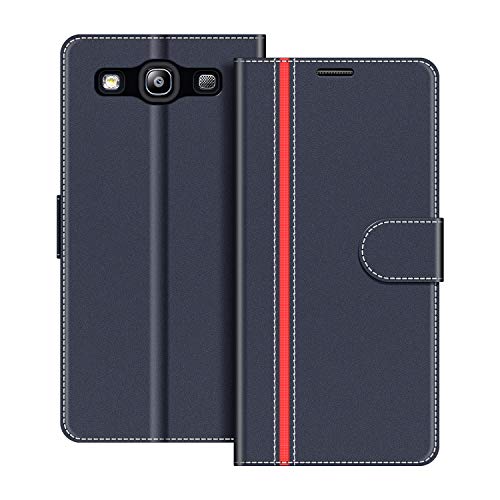 Coodio Custodia Per Samsung Galaxy S3, Custodia In Pelle Samsung Galaxy S3, Cover A Libro Samsung S3 Magnetica Portafoglio Per Samsung Galaxy S3 / S3