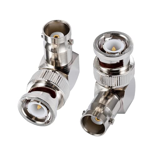 Vecys Adattatore Radio Cb Adattatore Bnc Bnc Maschio A Femmina Ad Angolo Retto 90 Gradi Per Antenna Cb Antenna Bnc Antenna Cb Antenna Cb Antenna 4G Ha
