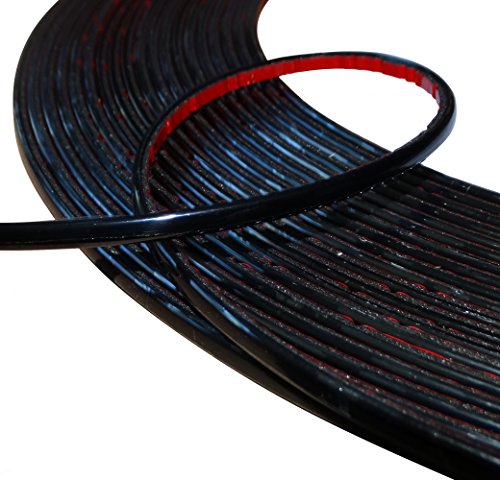 Aerzetix - Profilo Paracolpi Adesivo Per Automobile E Moto, Colore Nero, 6 Mm X 15 M