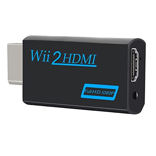 Adattatore Wii Hdmi, Convertitore Da Wii A Hdmi, Supporta Tutte Le Modalità Di Visualizzazione Wii Adattatore Hd 1080P Con Audio Da 3,5 Mm E Uscita Hd
