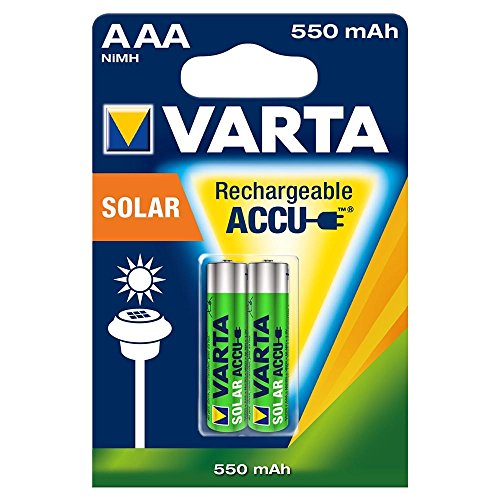 Batteria Solare Aaa 2Er 1.2V/550Mah/Nimh - Batteria Ricaricabile Micro 550Mah 1,2V 56733 Bli.2