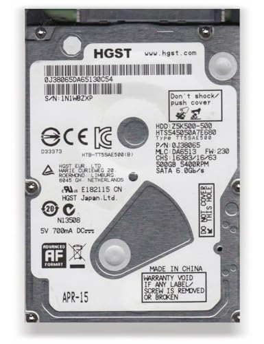 Hgst - Hard Disk Interno Travelstar Z5K500 Da 500 Gb, 2,5", 7 Mm