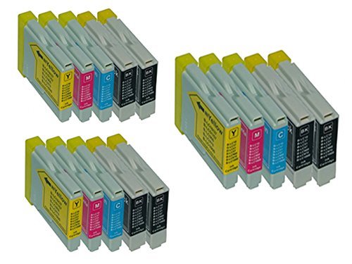 15 Cartucce Compatibile Per Brother Lc1000 Lc970 Dcp-750Cw / Dcp-770Cw Mfc-235C / Mfc-240C / Mfc-260C