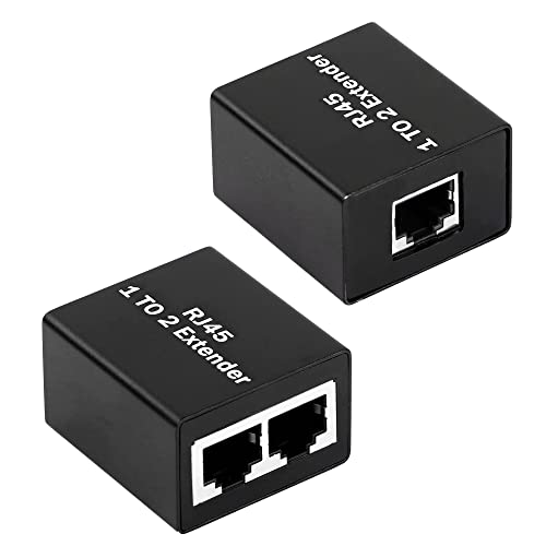 Gelrhonr Rj45 Adattatore Splitter, Rj45 Ethernet Splitter 1 A 2 Adattatore Di Rete (2 Dispositivi Surf Internet Simultaneamente) Funziona Per Cat5E/Ca