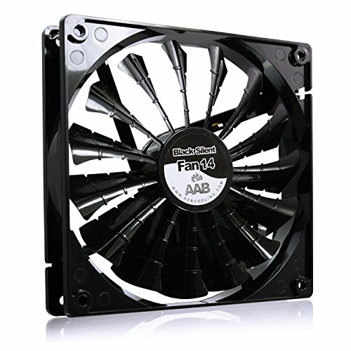 Aabcooling Black Silent Fan 14 - Una Silenziosa E Molto Efficiente 140Mm Ventola Pc Portatile, Raffreddamento Pc, Ventilatore Per Computer, Ventola As