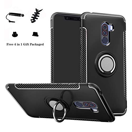 Lfdz Xiaomi Pocophone F1 Custodia, Resistente Tpu Case Design 360 Grado Rotazione Protective Custodia Cover Per Xiaomi Pocophone F1 Smarphone(Con 4In1