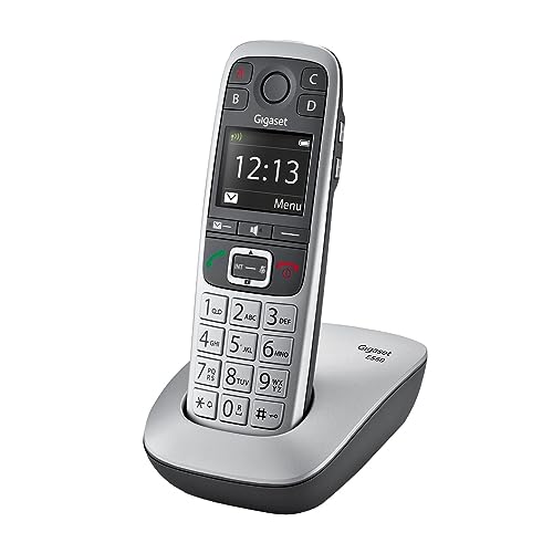 Gigaset E560 Telefono Cordless, Tasti Grandi, Numeri Sul Display Grandi, Tastiera Illuminata, Suonerie E Audio Potenziato, Tasto Sos, Grigio [Italia]