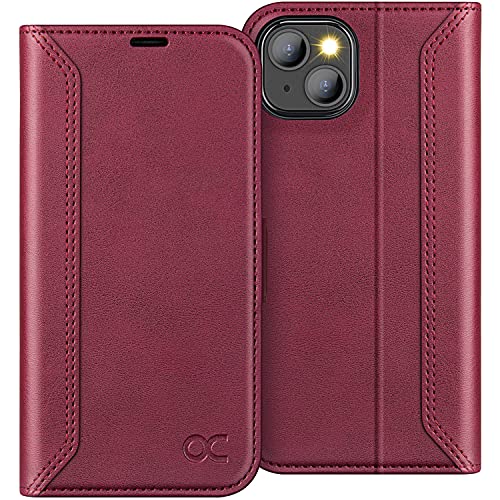 Ocase Custodia Iphone 14 Plus, Cover Iphone 14 Plus Con Portatessere Interno Tpu Antiurto Portafoglio [Rfid Blocking] Custodia Di Pelle Flip Cover Per