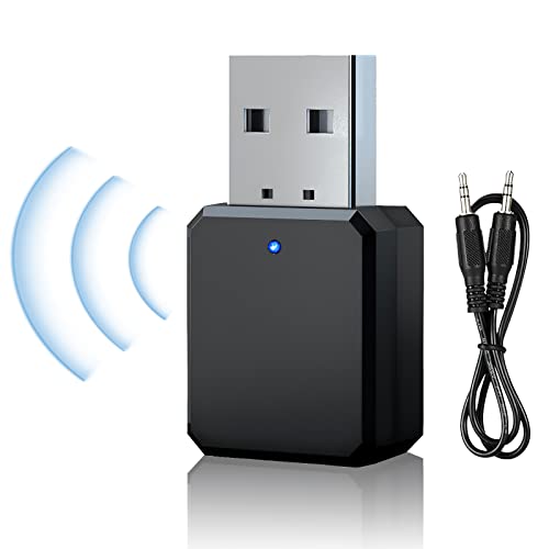Adattatore Bluetooth, Hengbird Usb Dongle Bluetooth 5.1 Aux/Usb Dual Output Adattatore Autoradio Bluetooth Plug And Play Ricevitore Bluetooth Per Alto