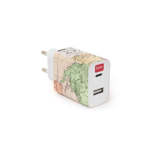 Legami - Plug &Charge - Caricabatterie Da Muro - Usb + Usb-C