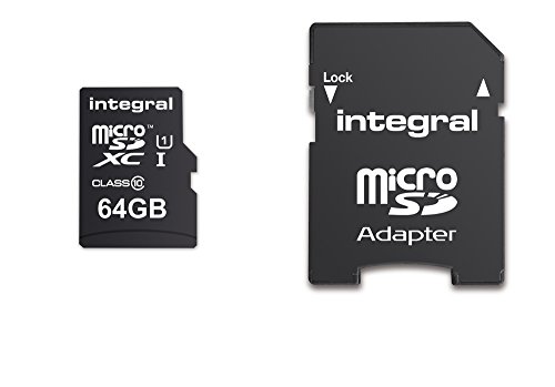 Integral 948736 Scheda Di Memoria Micro Sdhc Con Adattatore Sd, 64 Gb