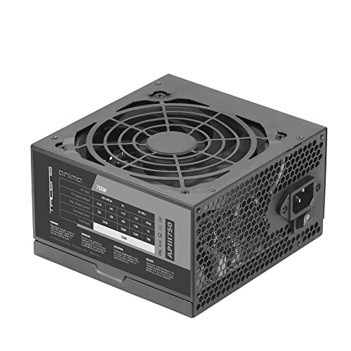 Tacens Anima Apiii750, Alimentatore Pc Atx 750W, Tecnologia Smd 85% Bronze 12V, Ventola Ultrasilenziosa 12Cm, Nero