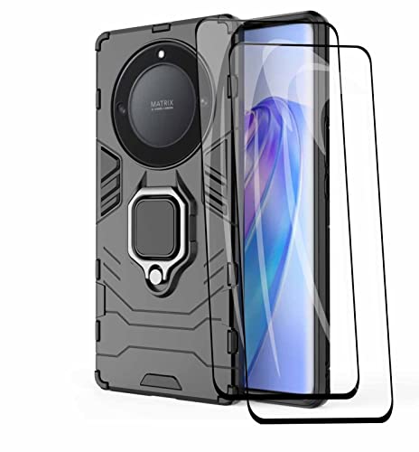 Woburn Cover Per Honor Magic 5 Lite 5G (Magic5 Lite) / X9A + 2 Vetro Temperato, Tpu Silicone E Pc Antiurto Custodia, Antiscivolo Protettiva Case Bumpe