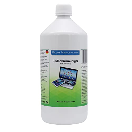 Blum - 1000Ml Pulizia Dello Schermo (Ricarica Bottiglia). Pulizia Perfetta Di Tutti Gli Schermi E Display. Senza Striature E Senza Strisce.