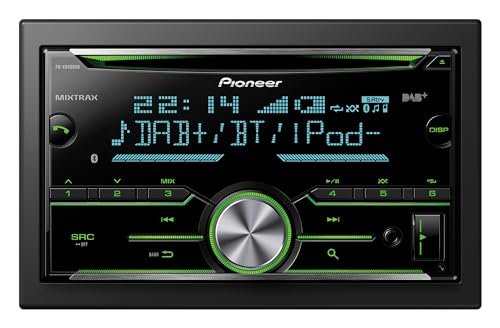 Pioneer Fh-X840Daban, Inclusa Antenna Dab, Autoradio 2Din, Sintonizzatore Cd Con Fm E Dab+, Bluetooth, Mp3, Ingresso Usb E Aux, Illuminazione Rgb, Sis
