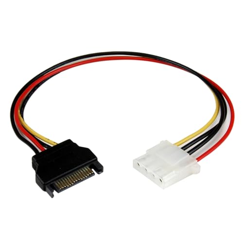 Startech.Com Molex, 30.5Cm/12Inch - F/M, Lp4Satafm12 Adattatore Di Alimentazione Sata A Lp4 Default, Nero/Antracite, Sata A Molex Lp4 Power