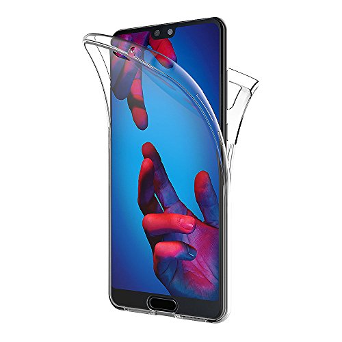 Aicek Cover Huawei P20, 360°Full Body Cover Huawei P20 Silicone Case Molle Di Tpu Trasparente Sottile Custodia Per Huawei P20 (5.8 Pollici)