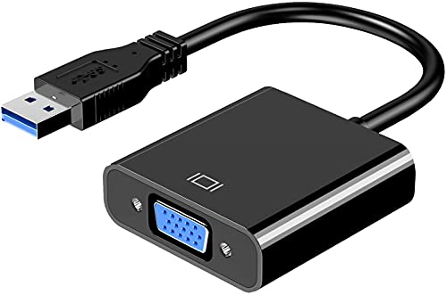 Sujahhujiq Adattatore Da Usb A Vga, Adattatore Da Usb 3.0 A Vga, Convertitore Video Multi-Display Per Pc Portatile Windows 7/8/8.1/10, Desktop, Laptop