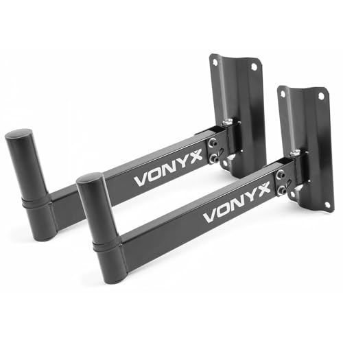 Vonyx Wms-02 Supporto A Muro - 2 Pezzi, 2 Pezzi, 35 Mm Flangia Treppiede, 25 Kg Portata Utile