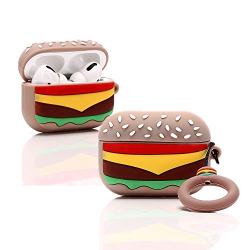 Lewote - Custodia Protettiva In Silicone Per Airpods Apple Pro [Serie Di Frutta] (Hamburger)