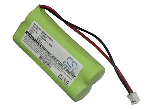 Techtek Batterie Compatibile Con 2500, 2600, T-2600, Per [Geemarc] Cc40, Cc50, Cc60, Per [Cable & Wireless] Cwr 2200, Per [Audioline] Dect 5015, Per [