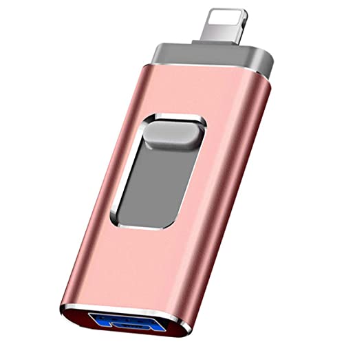 Chiavetta Usb 3.0, Chiavetta Usb 3.0 Per I-Phone I-Pad Da 64 Gb, Adatta Per Qualsiasi Modello Di Pc/Pad/Telefoni Android (Rosa)