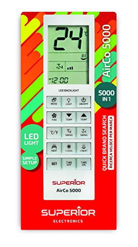Superior Airco 5000 - Telecomando Universale Per Climatizzatori, 5000 Codici