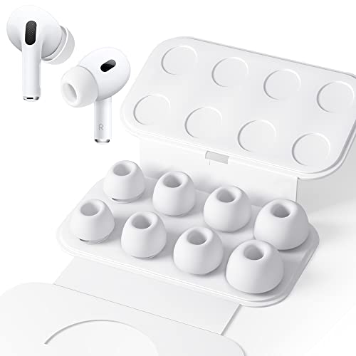 Seltureone 4 Paia Di Punte In Silicone Per Airpods Pro/Airpods Pro 2 Con Foro Per Ridurre Il Rumore, Airpods In Silicone Antiscivolo Per Set Di Tubi D