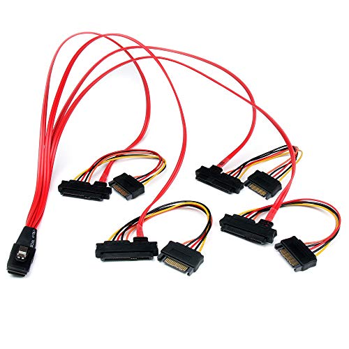 Startech.Com Cavo Mini Sas Scsi Seriale Collegato 50 Cm, Da Sff-8087 A 4X Sff-8482