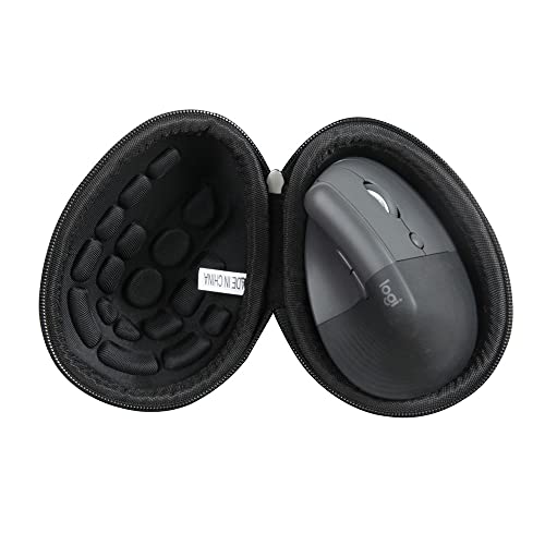 Hermitshell - Custodia Rigida Da Viaggio Per Mouse Ergonomico Verticale Logitech Lift (Nero)