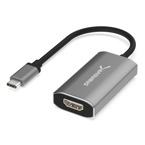 Sabrent Da Usb Tipo-C A Hdmi, Adattatore Da Usb C 3.2 Gen 1 A Hdmi, Convertitore Usb C A Hdmi, Supporta Risoluzioni 8K A 60Hz, 4K A 120 Hz Per Pc, Mac