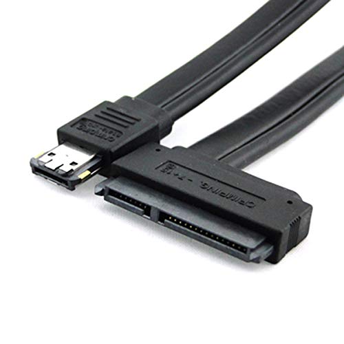 Chenyang Cy - Doppia Alimentazione Da 50 Cm, 12 V E 5 V, Esatap, Potenza Esata Usb 2.0, Combo A Cavo Sata 22 Pin Per Hard Disk 2.5, 3.5