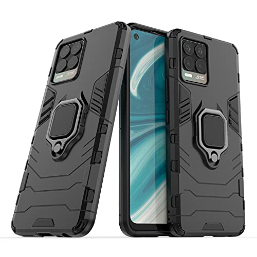 Gkk Desche Per Cover Realme 8 (4G) / Realme 8 Pro Con Vetro Temperato, Custodia Protettiva Antiurto Robusta Realme 8 4G / Realme 8 Pro Bumper Case Cov