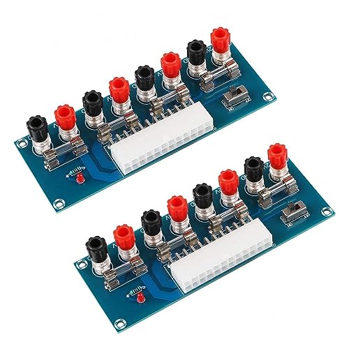 Arceli 2Pcs 24Pix Atx Adattatore Da Tavolo Da Bench Power Computer Atx Breakout Adapter Module 12V 5V 3.3V