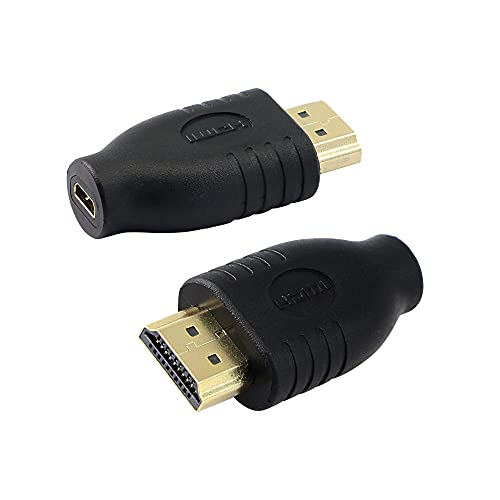 Pngknyocn Adattatore Micro Hdmi Extender Hdmi Tipo A Maschio A Micro Hdmi Tipo D Femmina Connettore Supporto 3D 4K 1080P Per Fotocamere, Computer, Pro