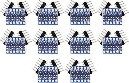 Tecnoiot 4 Channel Iic I2 C Logic Levels Converter Bi-Directional Module 5V To 3.3V (10Pcs)