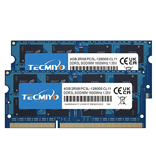 Tecmiyo 8Gb (2X4Gb) Ddr3 1600Mhz Udimm Ram Pc3-12800 Pc3-12800U 1.5V Cl11 240 Pin 2Rx8 Dual Rank Non-Ecc Unbuffered Desktop Computer Memory Ram Module