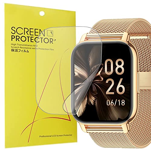 Blueshaweu Onetuo, Pellicola Protettiva Compatibile Con Smartwatch Popglory P66, Hd Trasparente, Flessibile, In Tpu Per Smartwatch Popglory P66, Confe