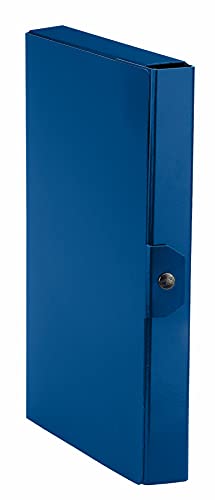 Esselte C24 Eurobox Cartella Per Progetti, 25 X 35 Cm, Dorso 4 Cm, Blu, Confezione Da 1, 390324050