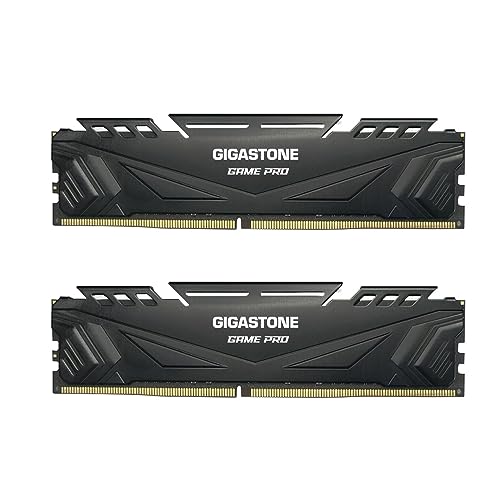 【Ram Ddr4】Gigastone Nero Game Pro Desktop Ram 32Gb (2X16Gb) Ddr4 32Gb Ddr4-3200 Mhz Pc4-25600 Cl16 1,35 V 288 Pin Unbuffered Non Ecc Udimm Per Pc Gami