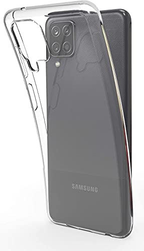 Captor Cover Trasparente Per Samsung Galaxy A12/M12, Custodia Tpu In Silicone Flessibile Morbida E Sottile, Protezione Di Alta Qualità Con Bordo Rialz