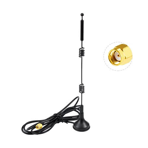 Vecys Antenna Wifi 2.4 G / 5G / 5.8G Doppia Frequenza 12 Dbi Mimo Omnidirezionale Base Magnetica Adattatore Rp-Sma 1.5M 4.9 Piedi Per Pcie Scheda Di R